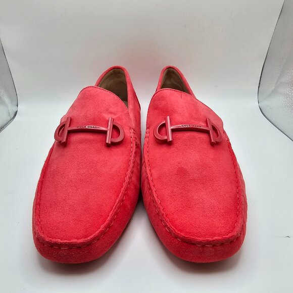 NIB Women's Cole‎ Haan Tully Driver Loafers Geranium Suede Size 10B - Picture 3 of 9